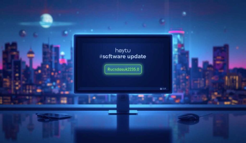 Illustration of Huy6-95fxud8 update features and Rucsdasuk235.0 software for improved system performance.