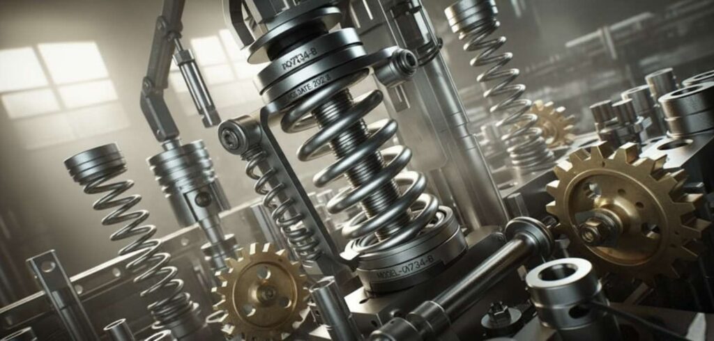 Spring Ferraz A-102914 Right industrial compression spring showing durable steel coils used in automotive and machinery systems